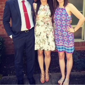 Floral dress with keyhole detail